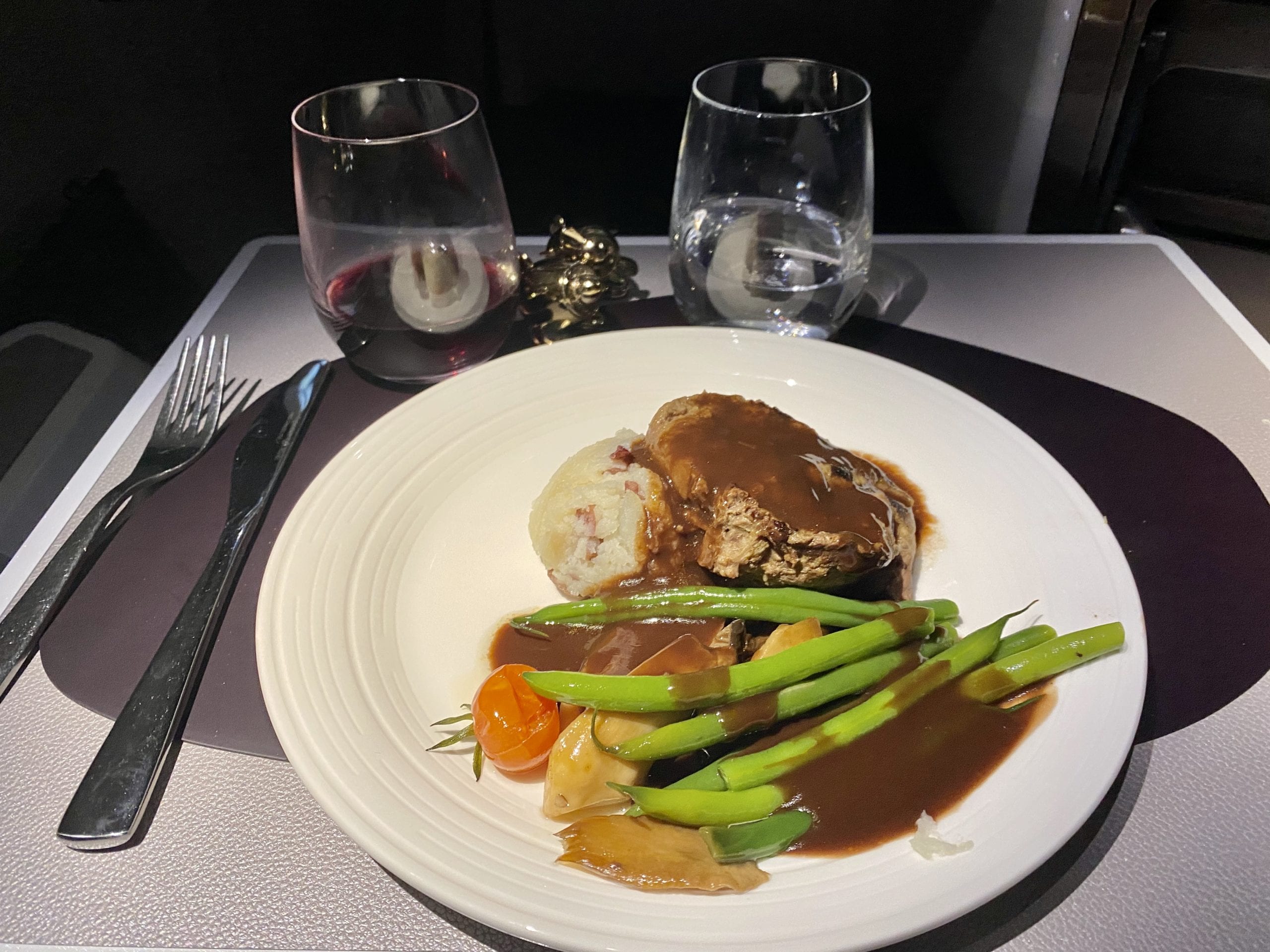 virgin atlantic upper class meal