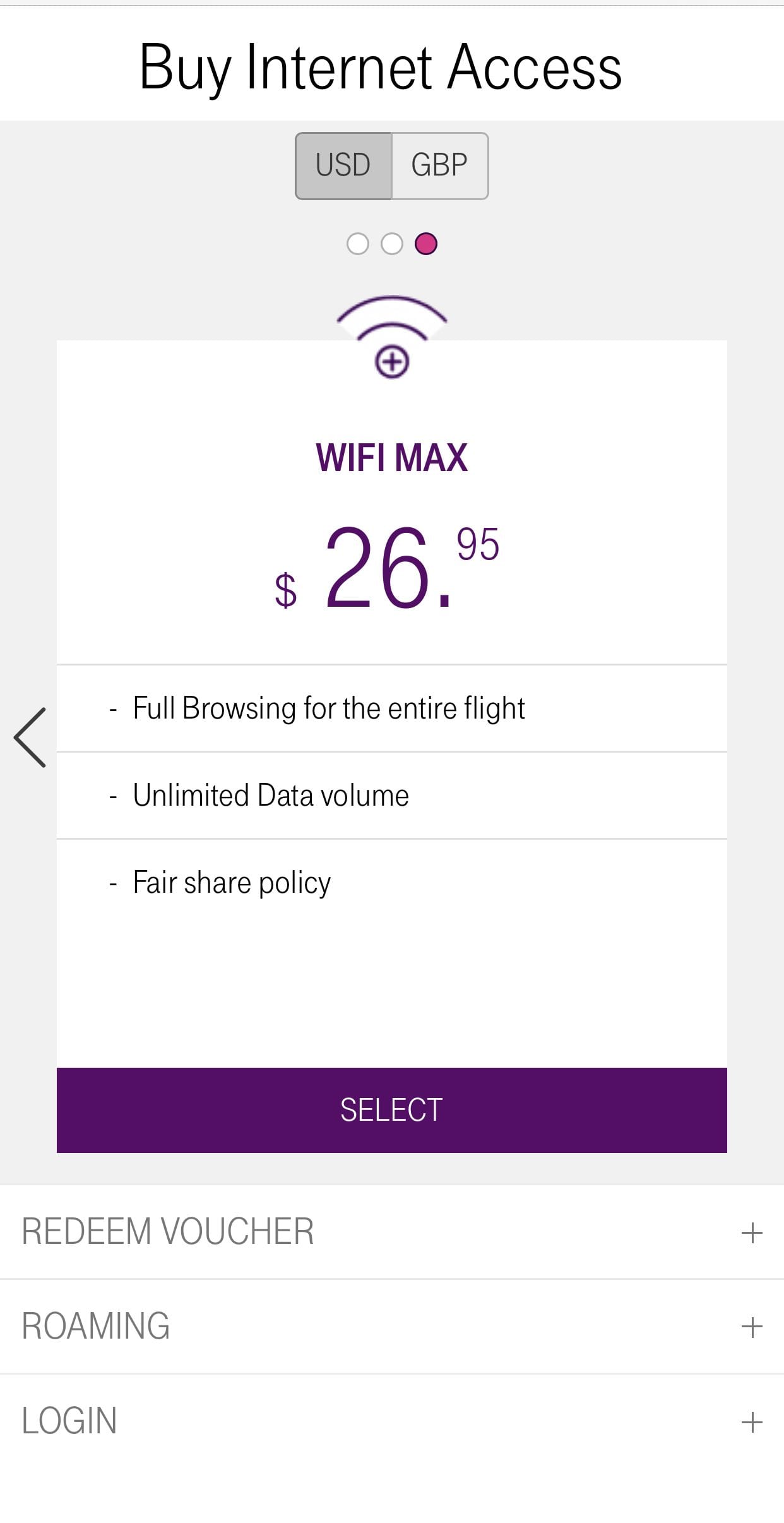 virgin atlanitc upper class internet service