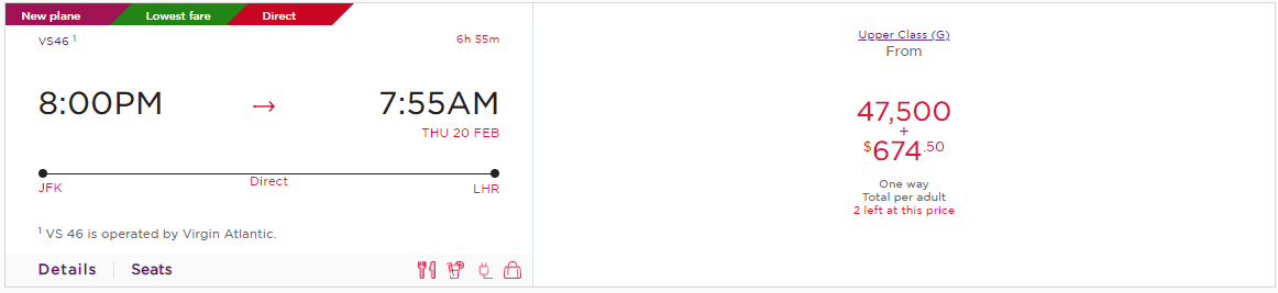 virgin atlantic booking