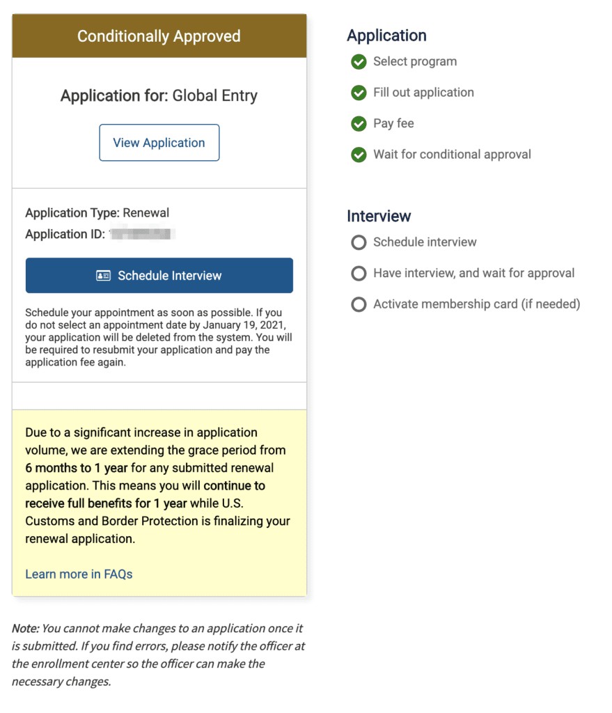 global entry renewal