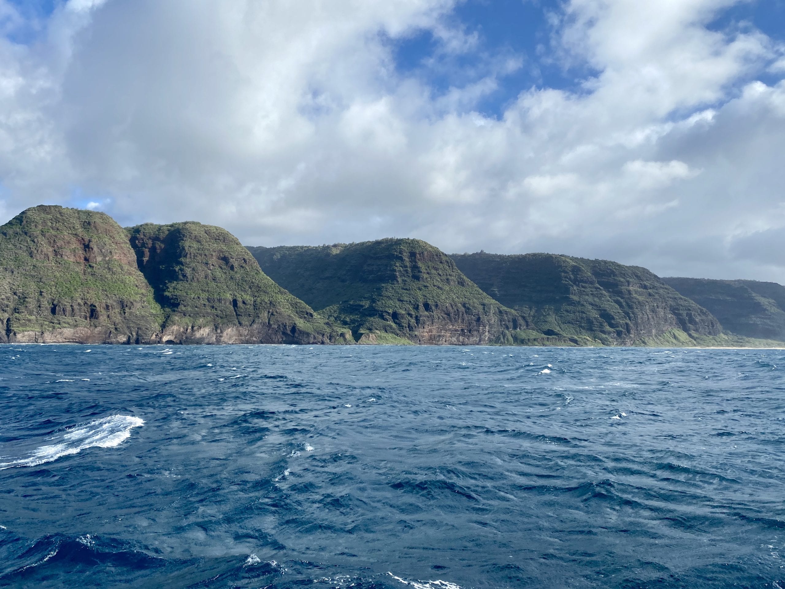 kauai na pali coast from the water