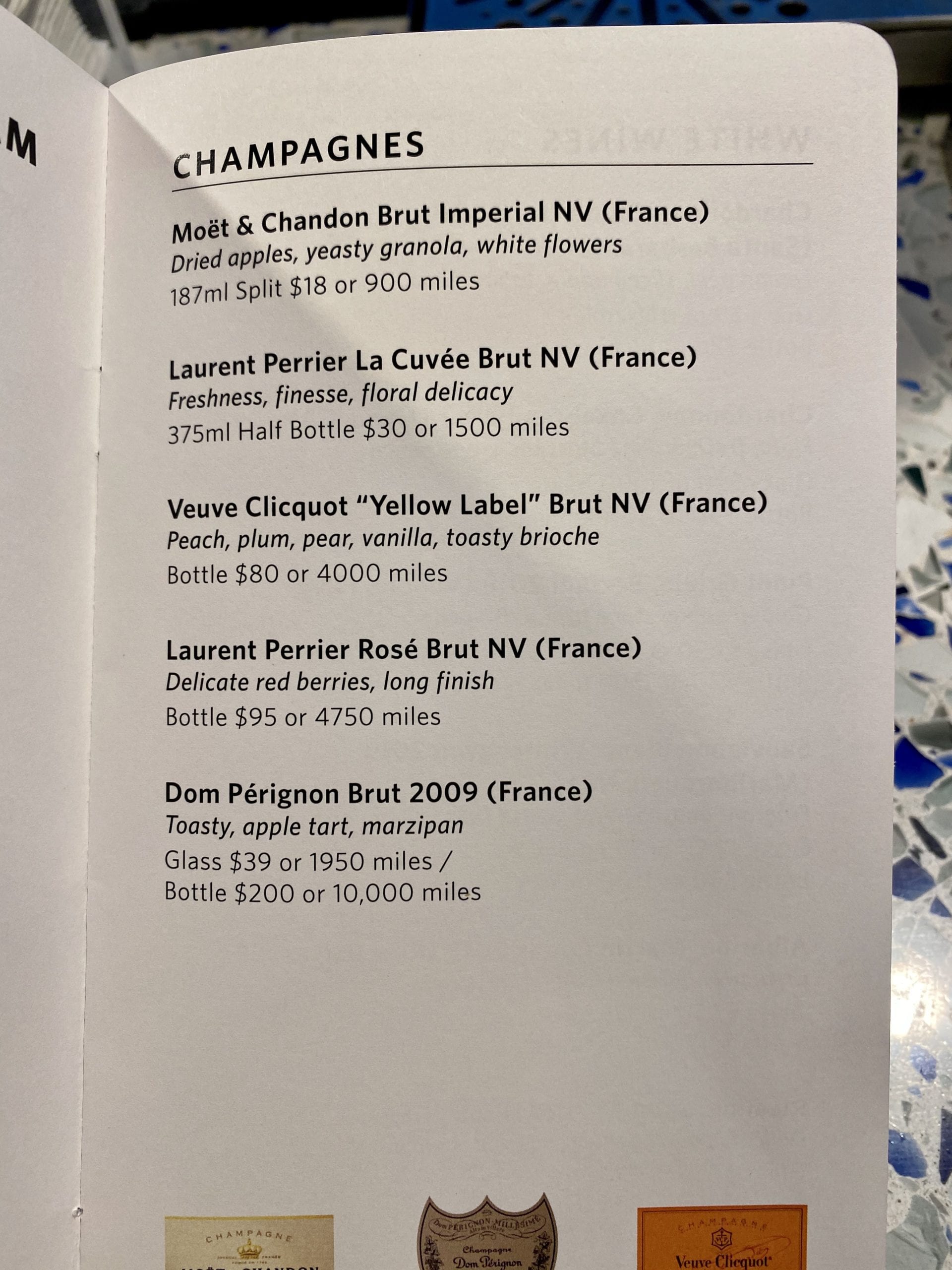 delta sky club seattle champagne menu