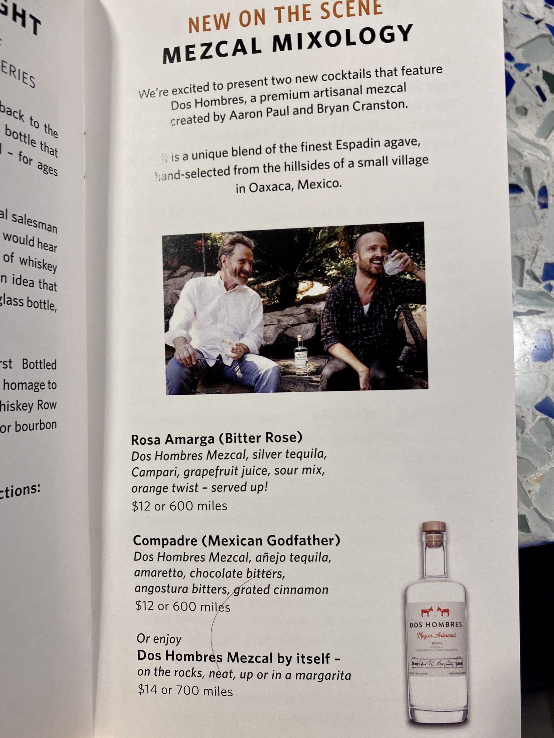 delta sky club seattle mezcal