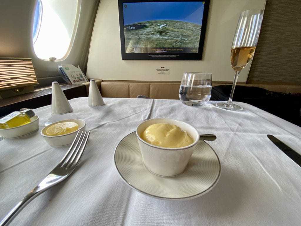 etihad first class sorbet