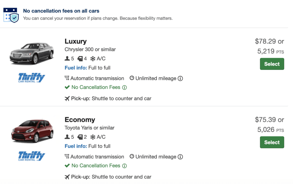 best credit cards for road trips