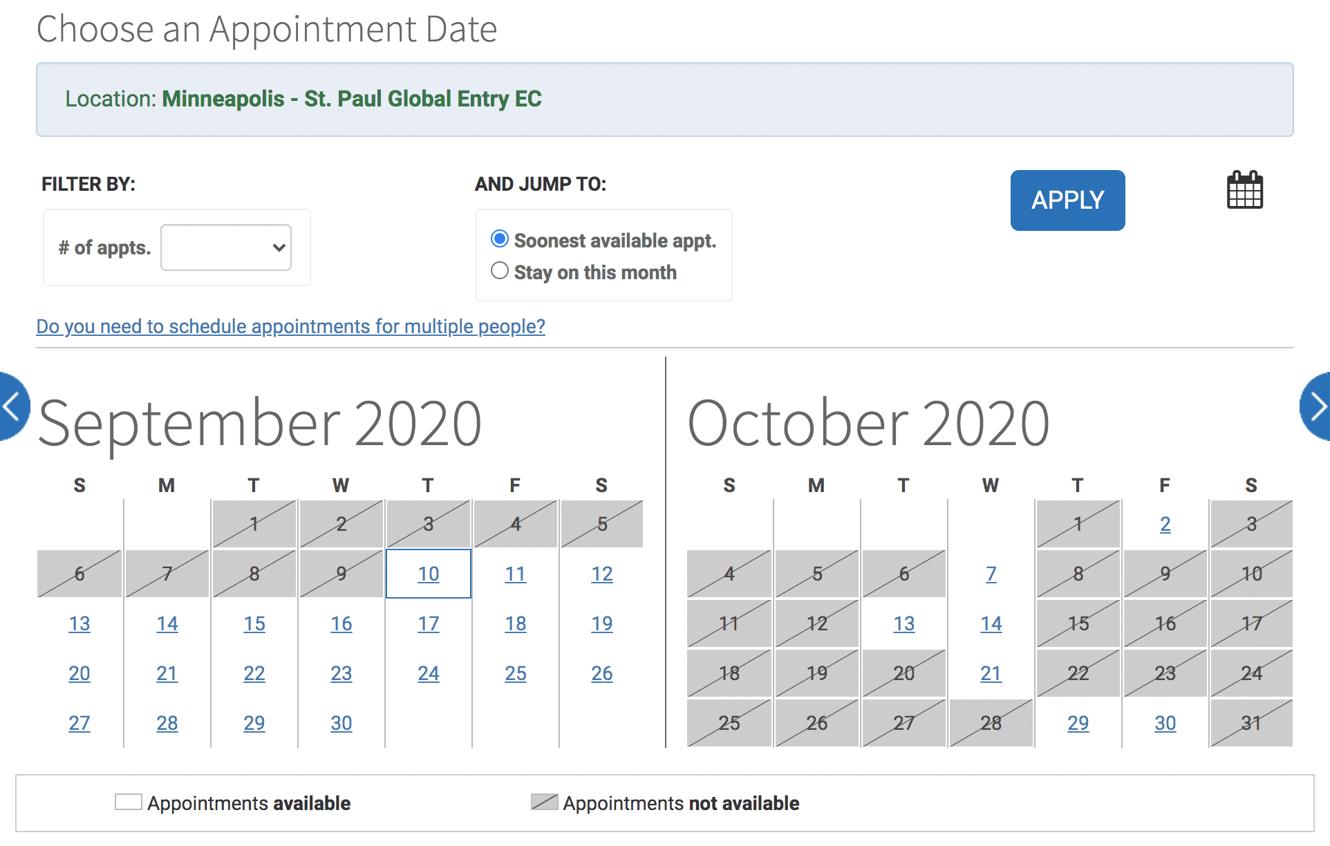 global entry interview schedule
