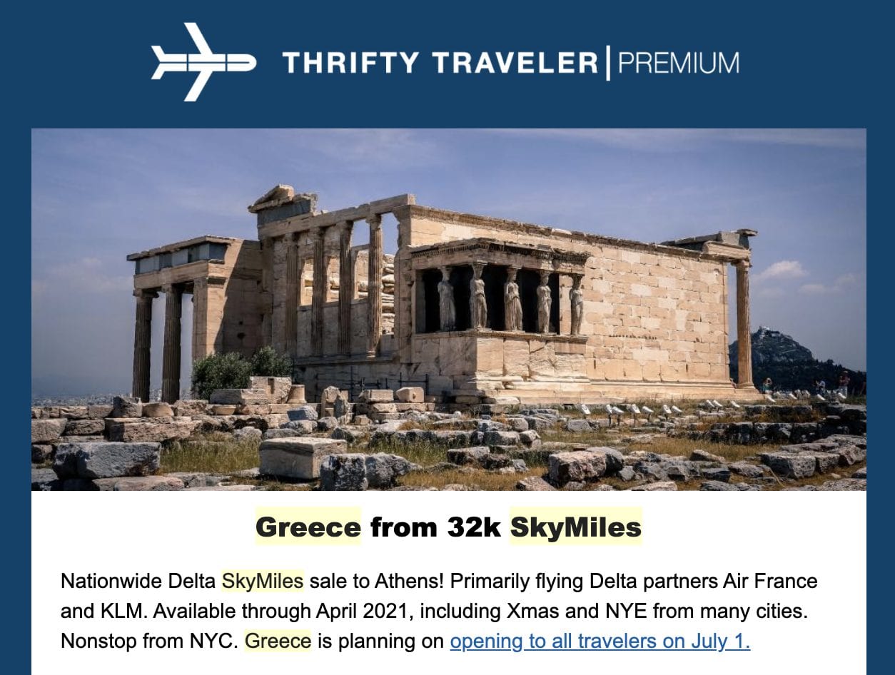 thrifty traveler premium deal