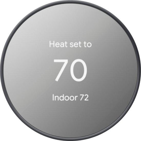 Google Nest Smart Programmable Wifi Thermostat - Charcoal