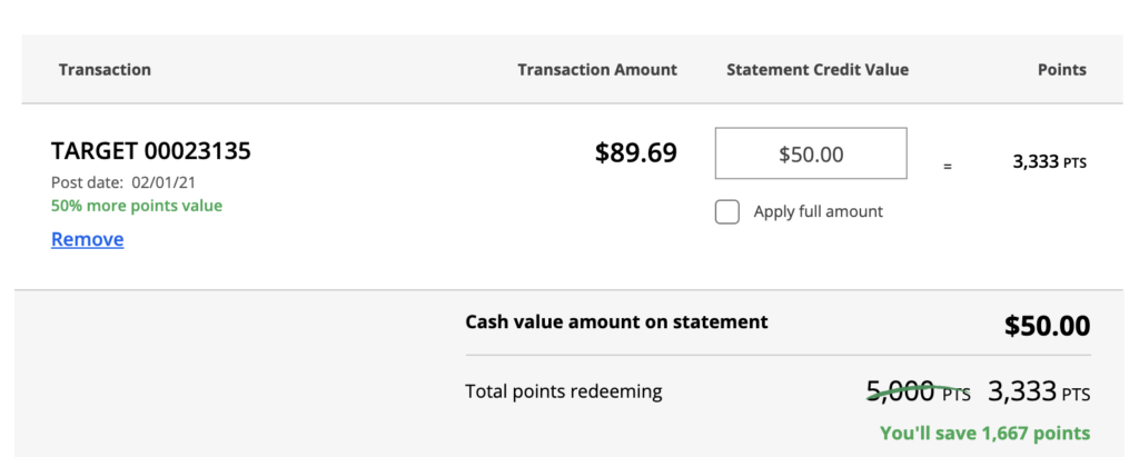 chase pay yourself back target