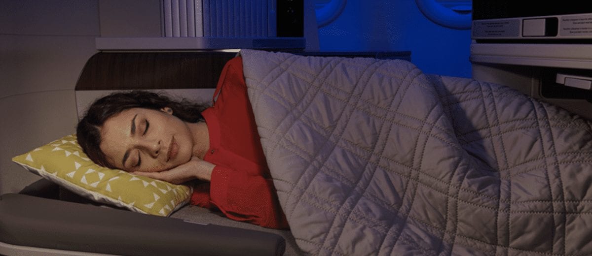 lie-flat business class seat
