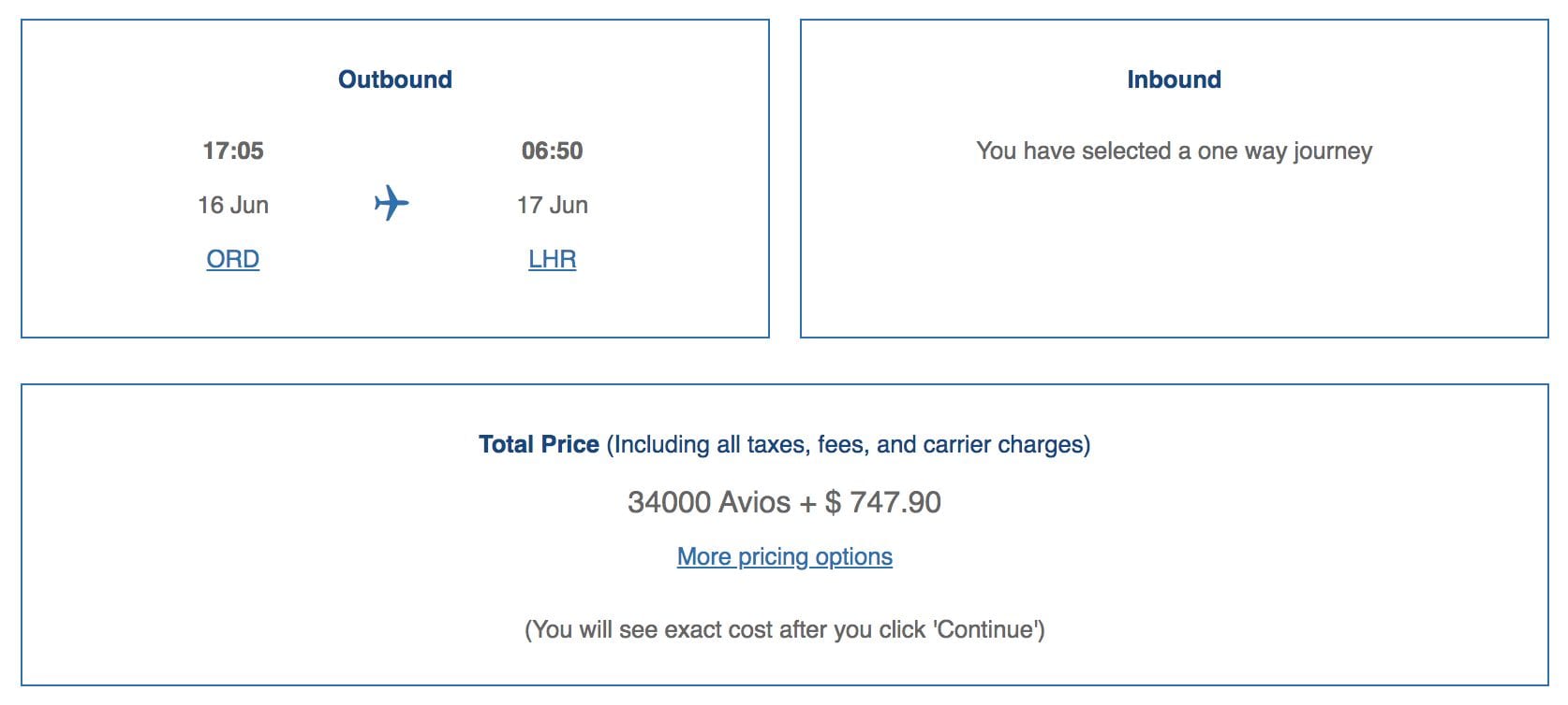 British airways flight