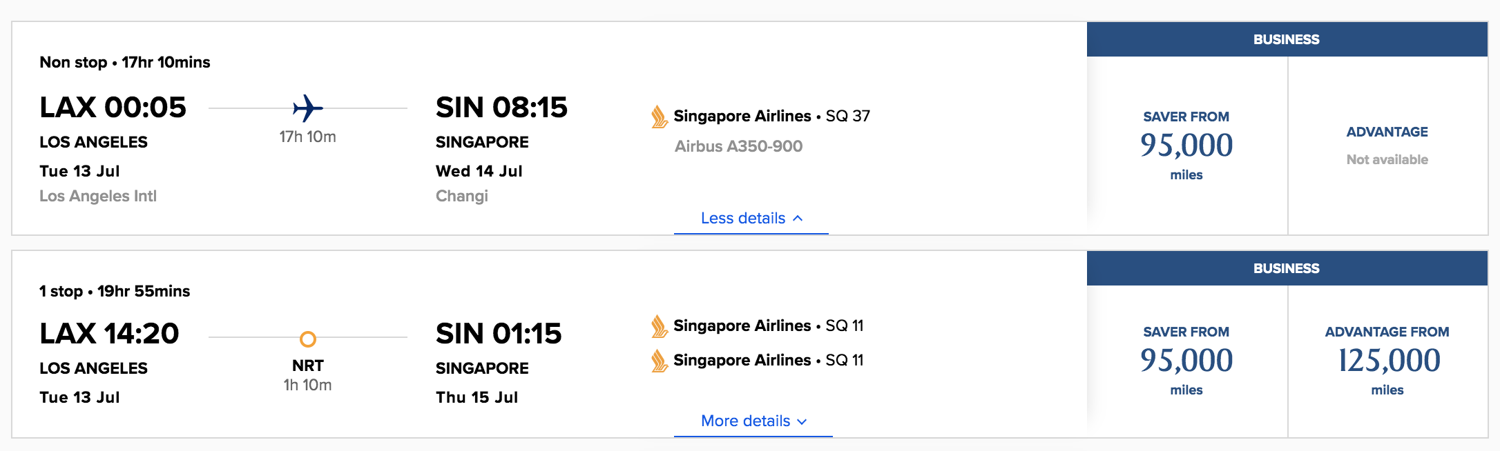 singapore airlines transfer bonus redemption