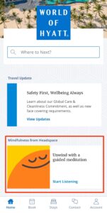 hyatt points for meditating