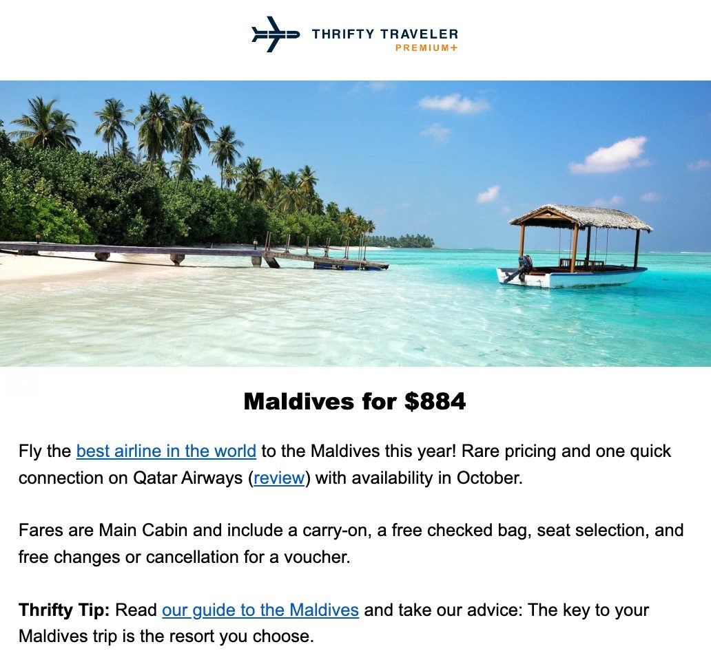 maldives flight deal