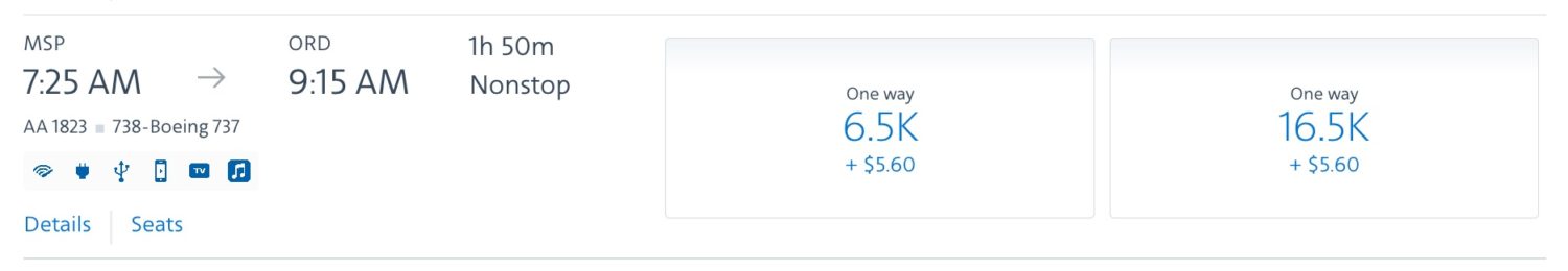 The Best Ways to Redeem AA Miles with American AAdvantage 12 AA 6k award ticket FSD-SAT