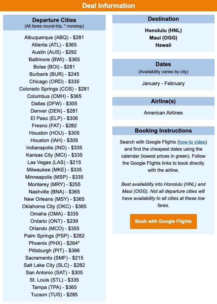 premium deal tropical