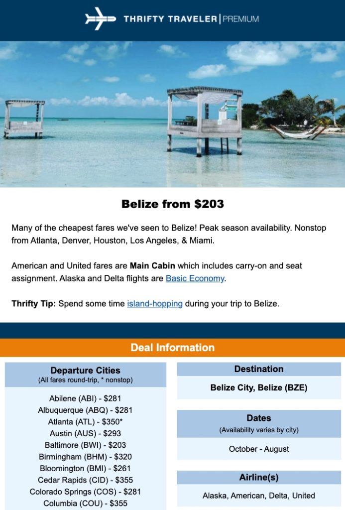 premium deal tropical