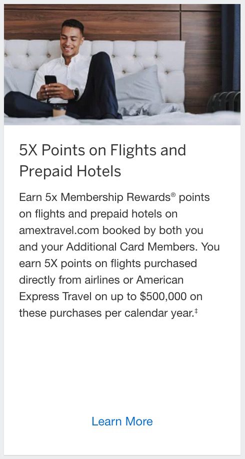 amex platinum 5x flights