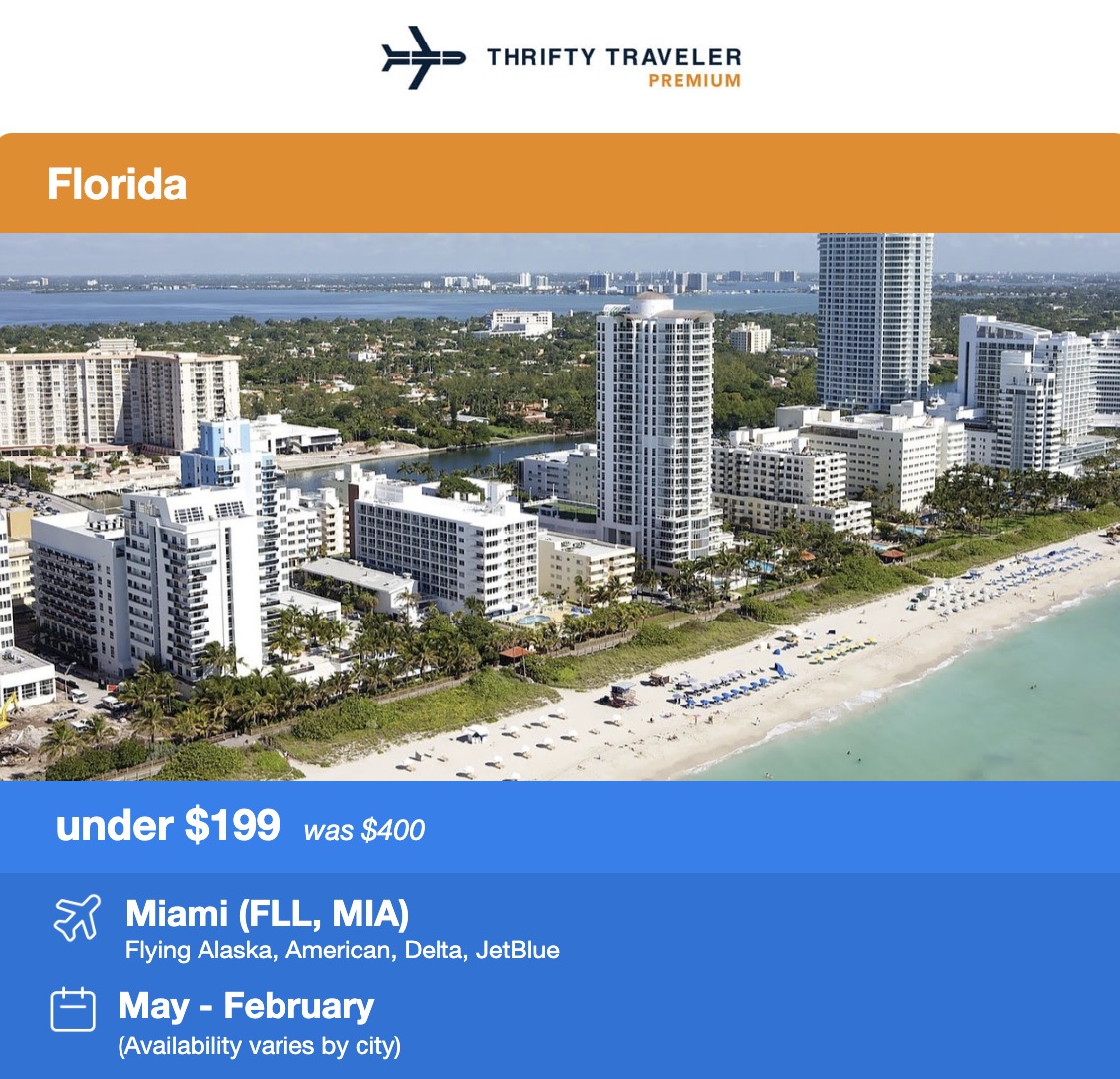 Miami flight deal
