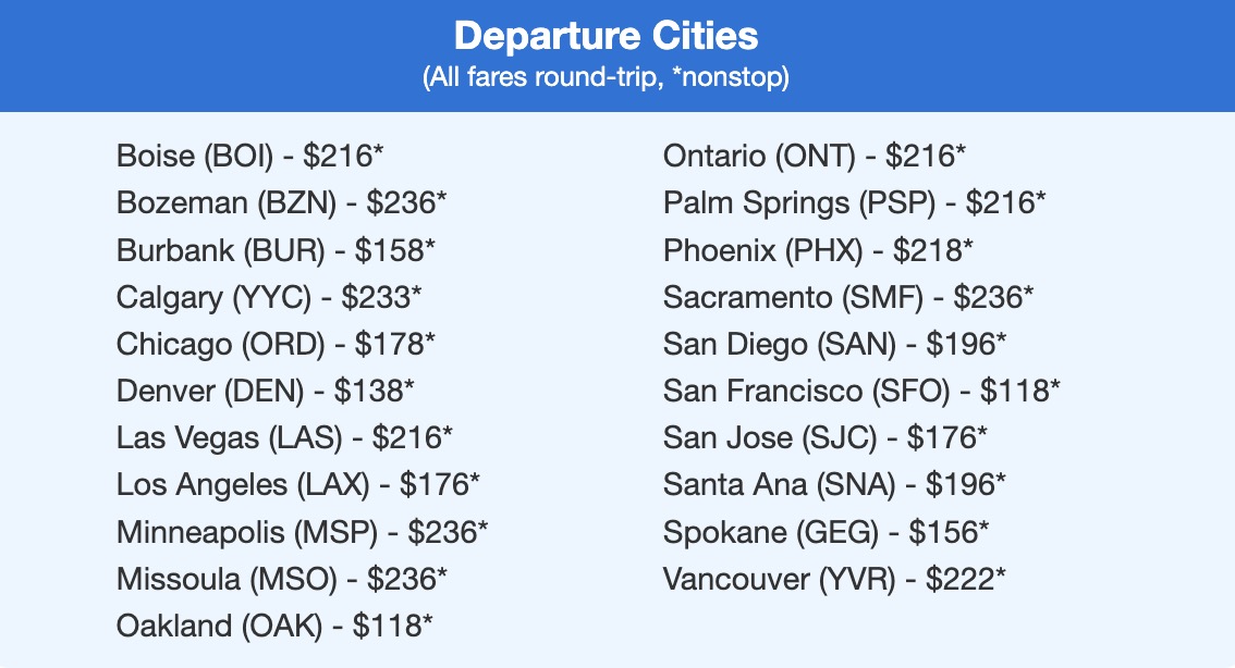 Oregon flight deal info
