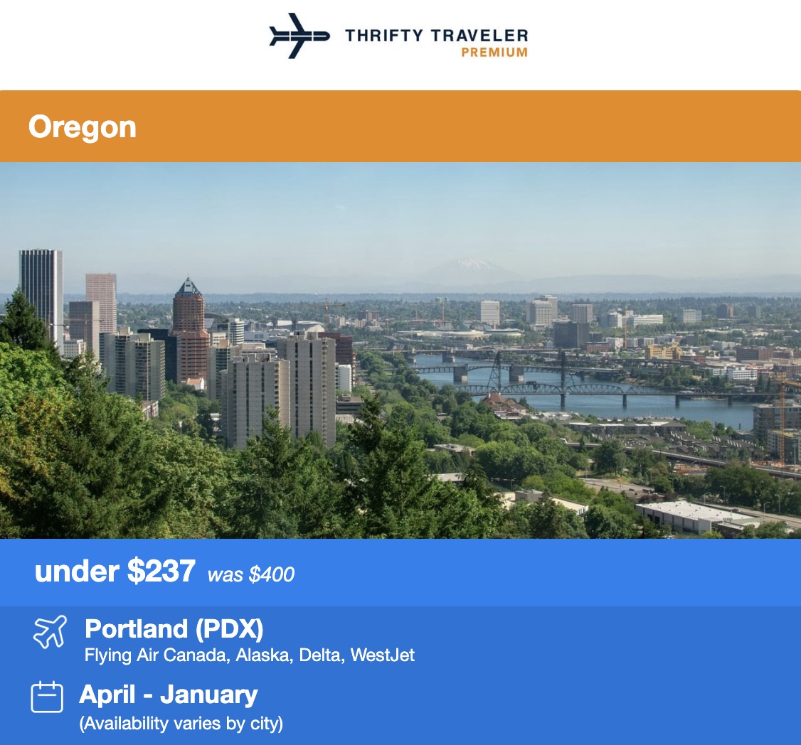 Oregon flight deal