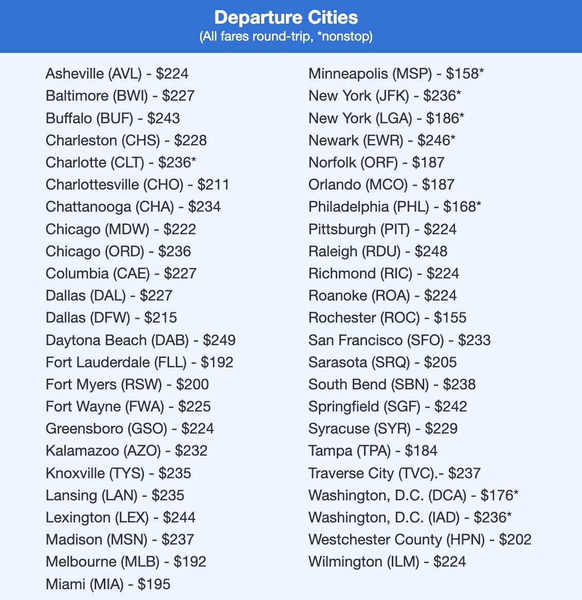 Portland maine flight deal
