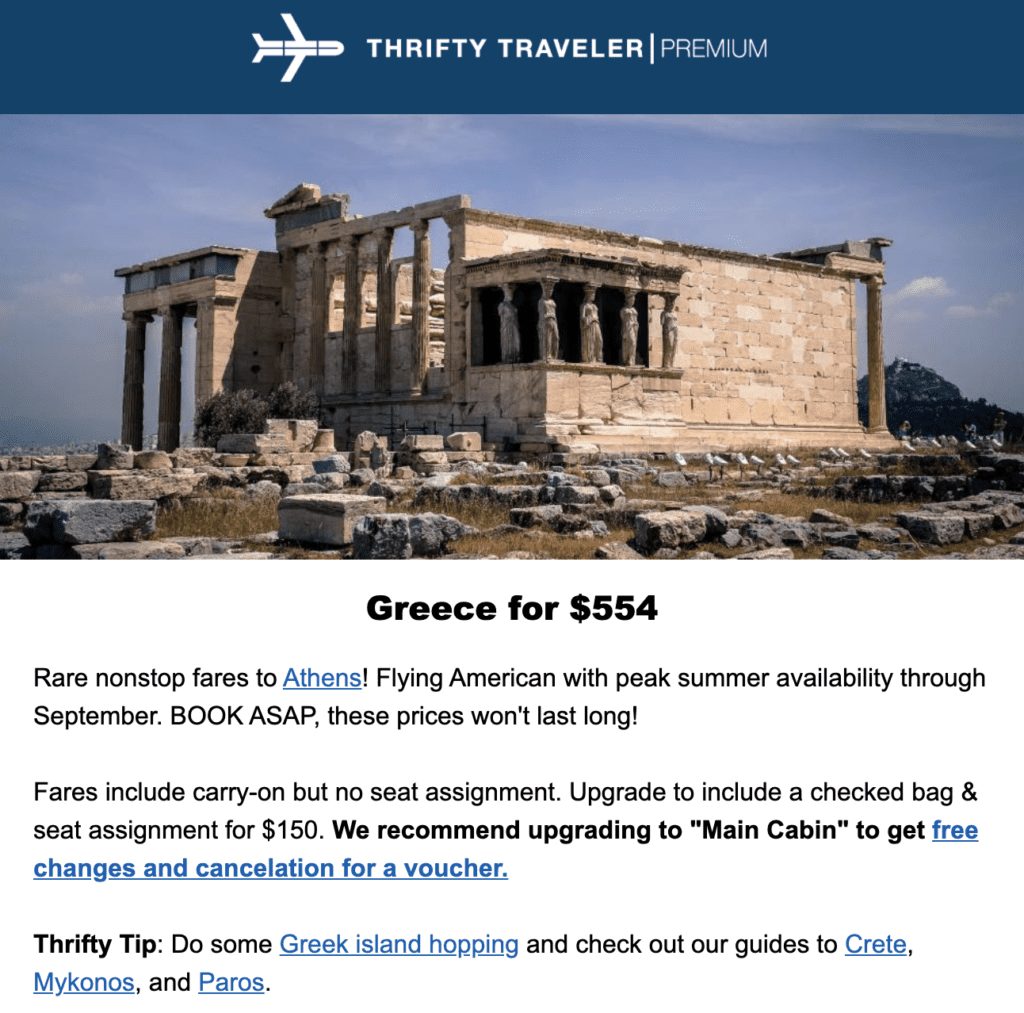 premium deal greece