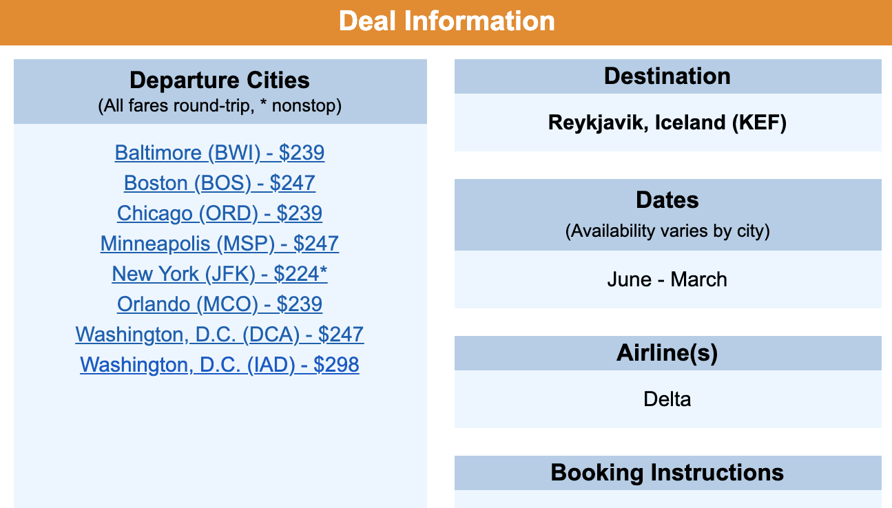 premium deal iceland