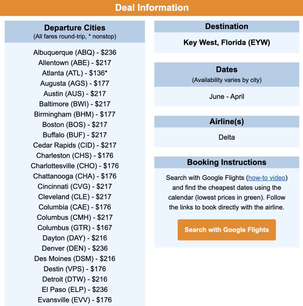 premium deal key west