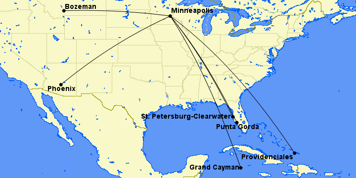 Sun Country Expands in the Midwest, Adds 6 New Minneapolis Routes 2 sun country new routes