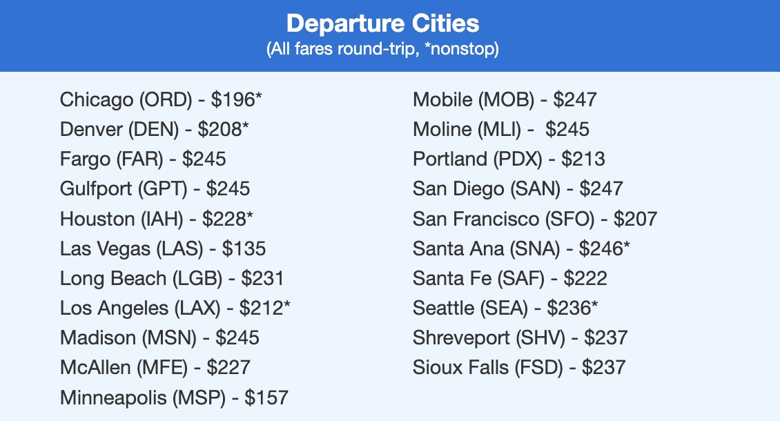 Tucson Arizona flight deal