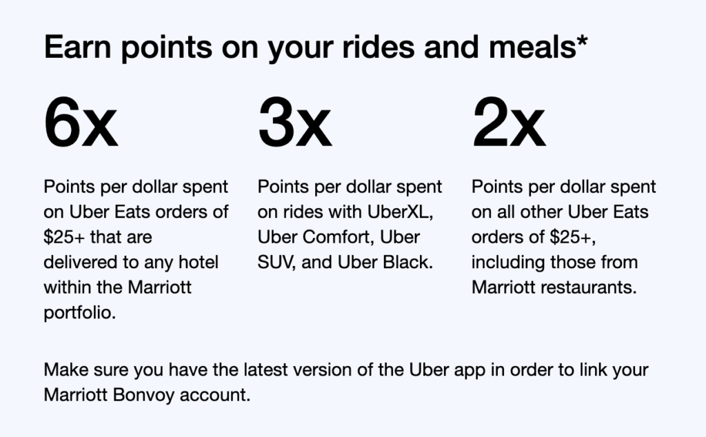 earn Marriott bonvoy points with Uber