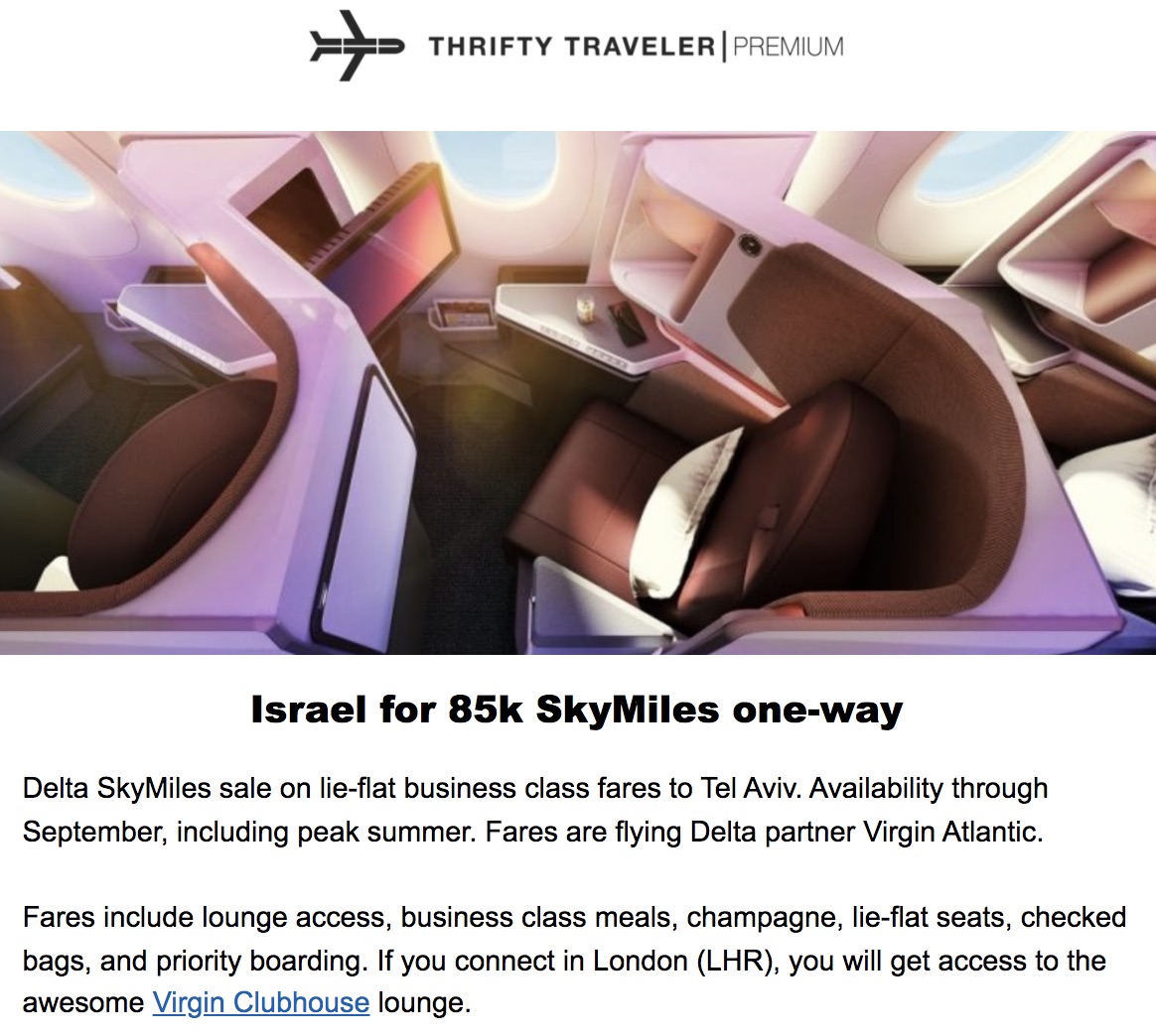skymiles deal to israel