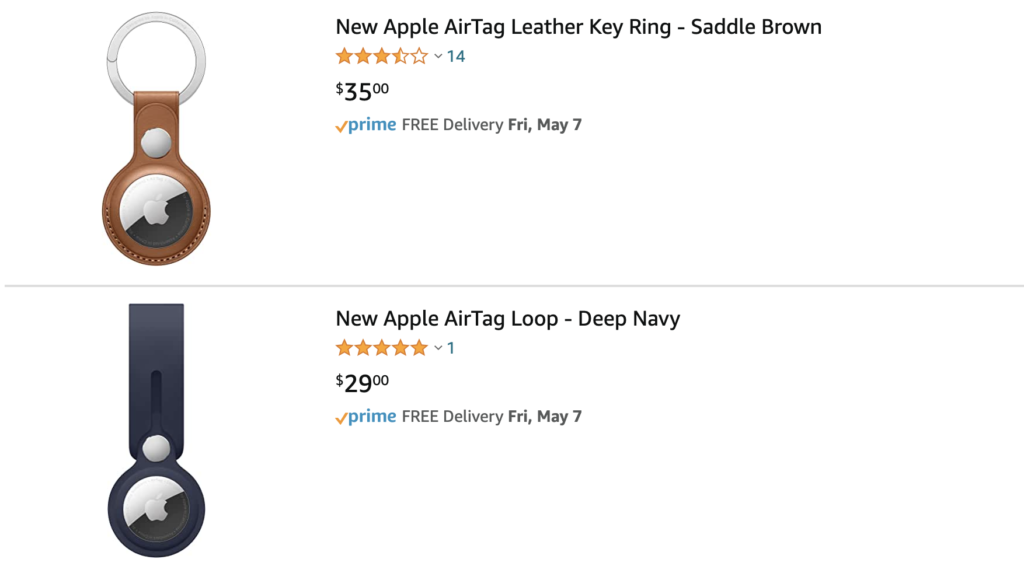 Apple AirTags keychain accessories 