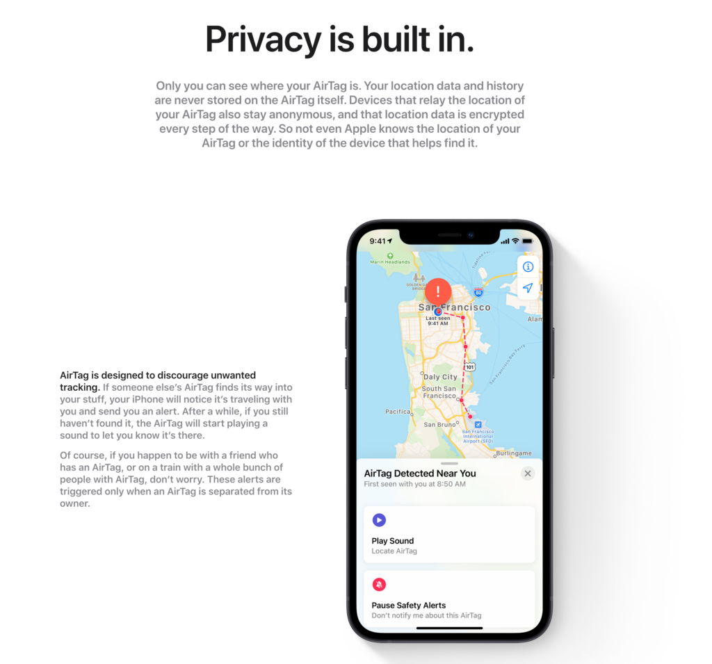 Apple AirTags privacy 