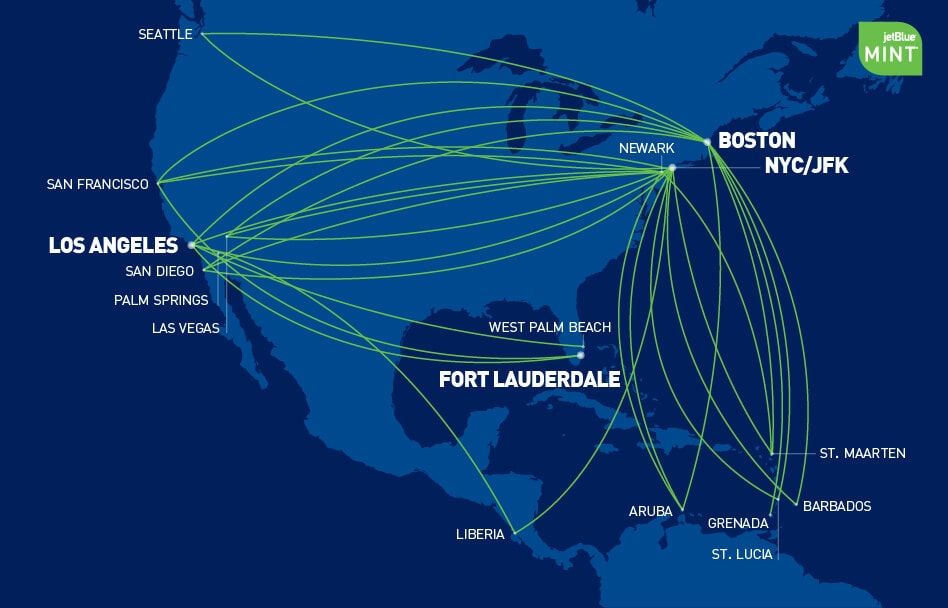 jetblue mint routes