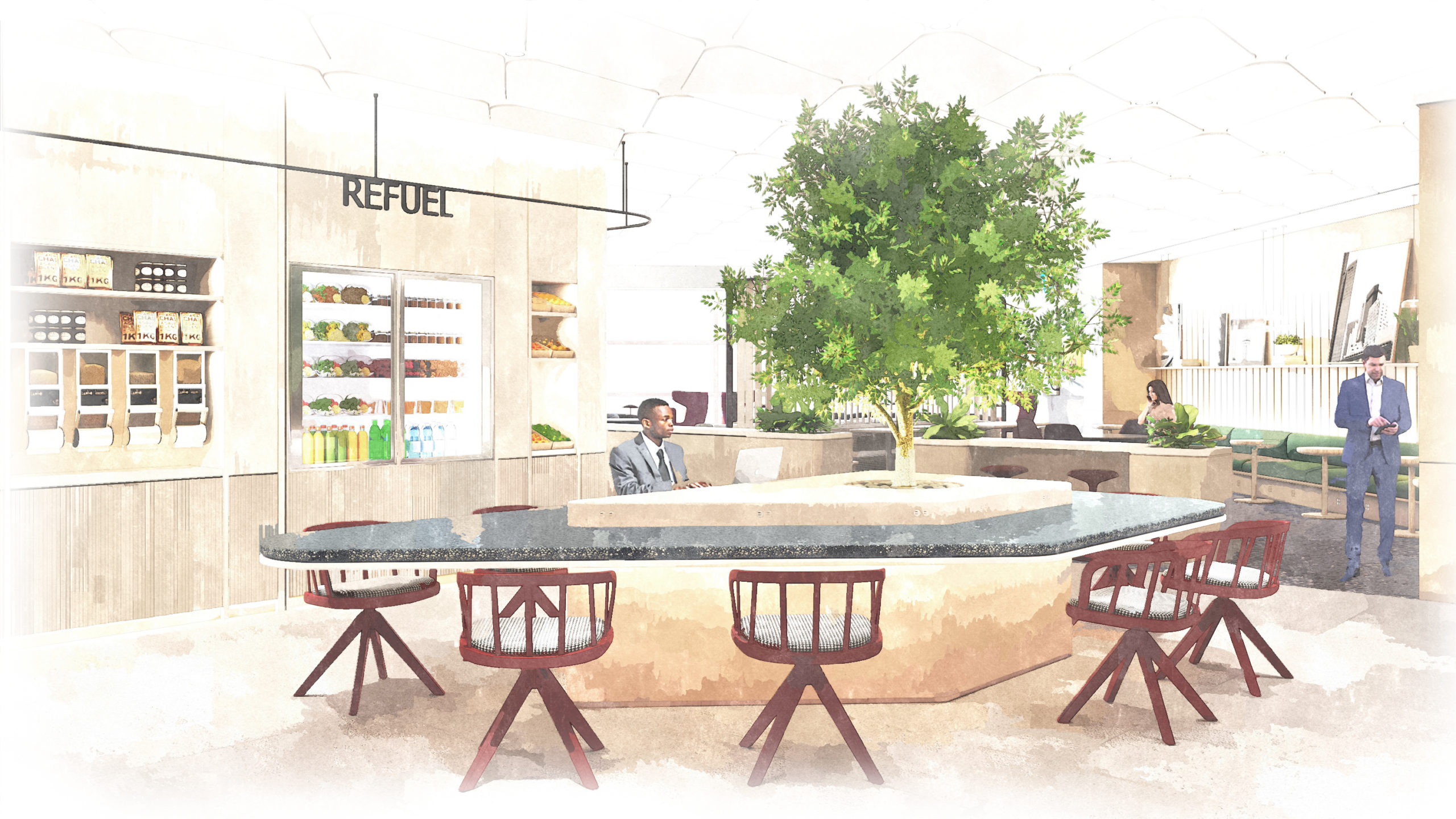 capital one lounge rendering