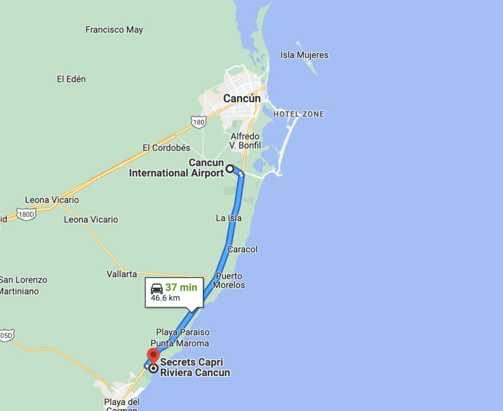 hyatt zilara riviera maya map