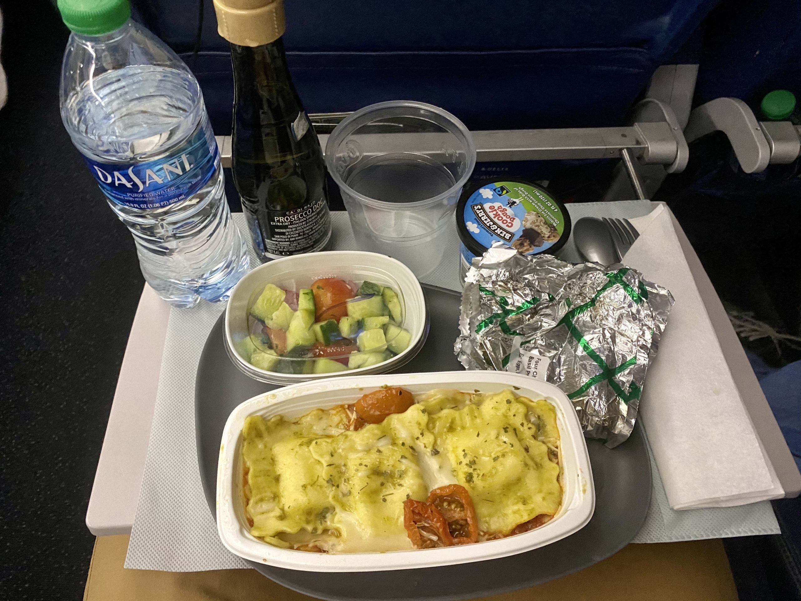 flying to europe food