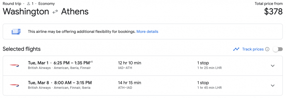 Cheap Flights to Europe: Washington to Athens