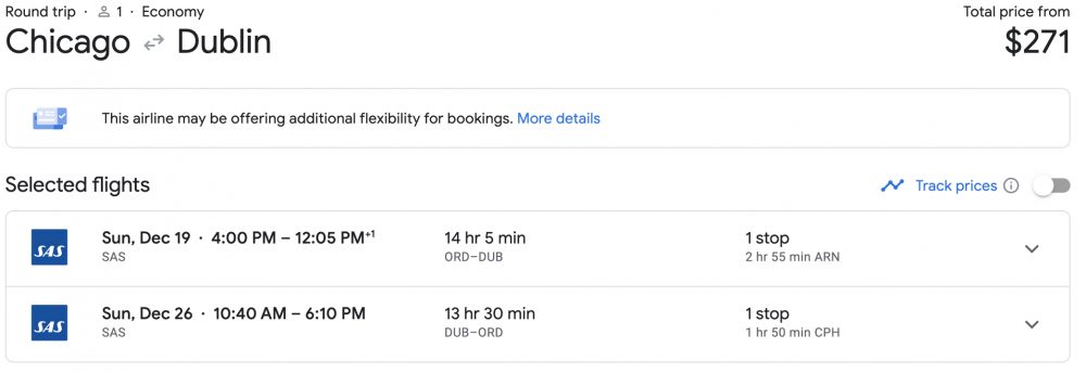 christmas flight deals