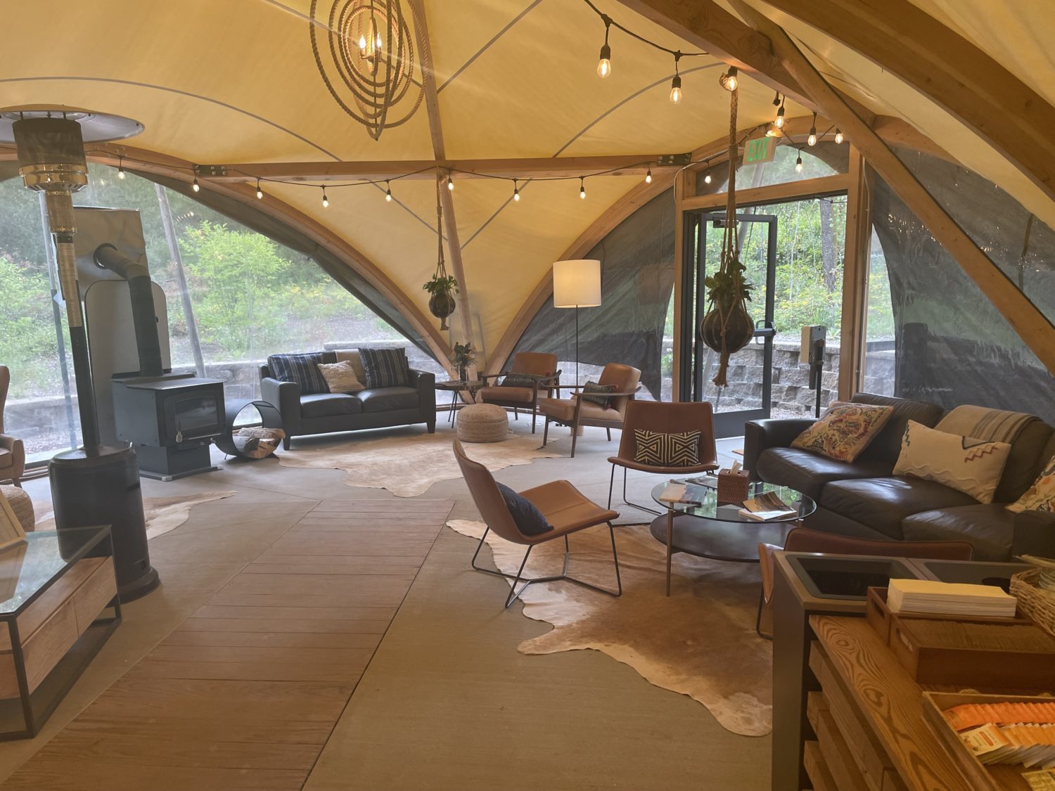 Under Canvas glacier reception