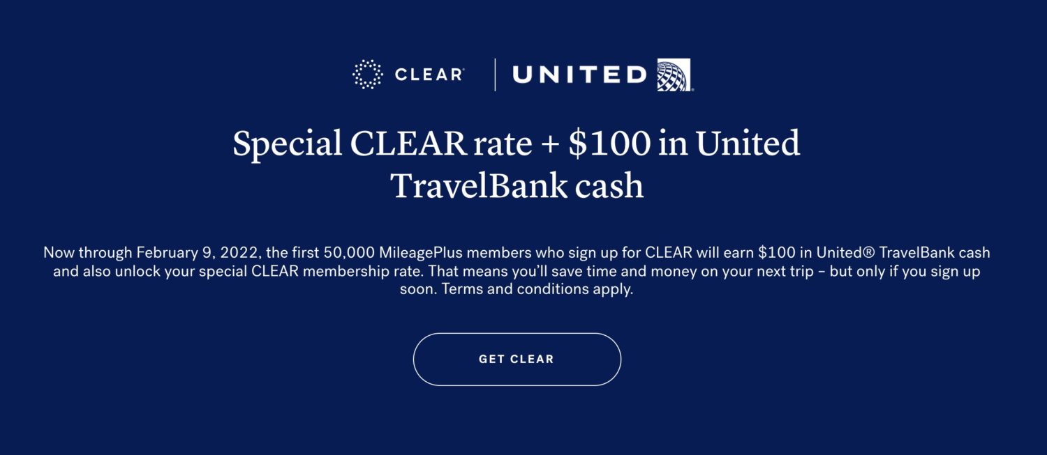 clear united travelbank promo