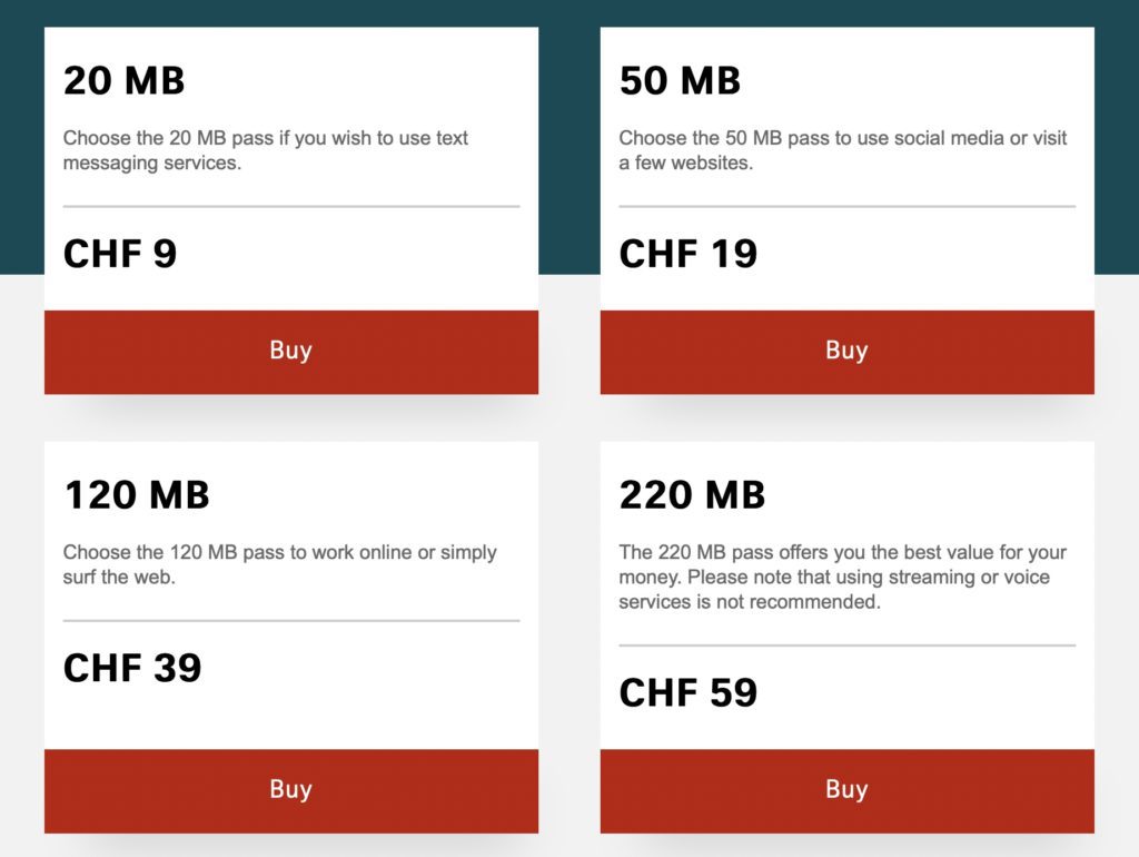 swiss business class wifi