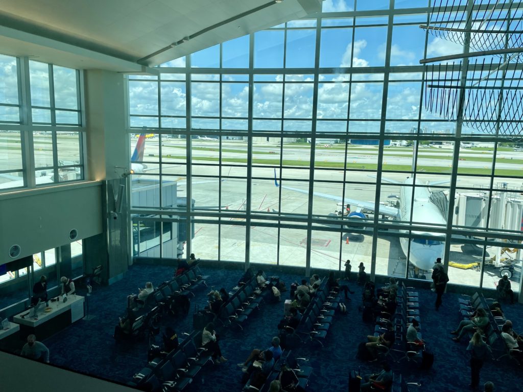 Delta Sky Club Fort Lauderdale terminal view