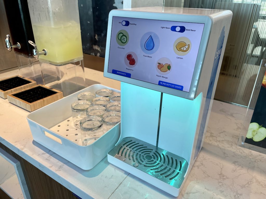 Delta Sky Club Fort Lauderdale water machine