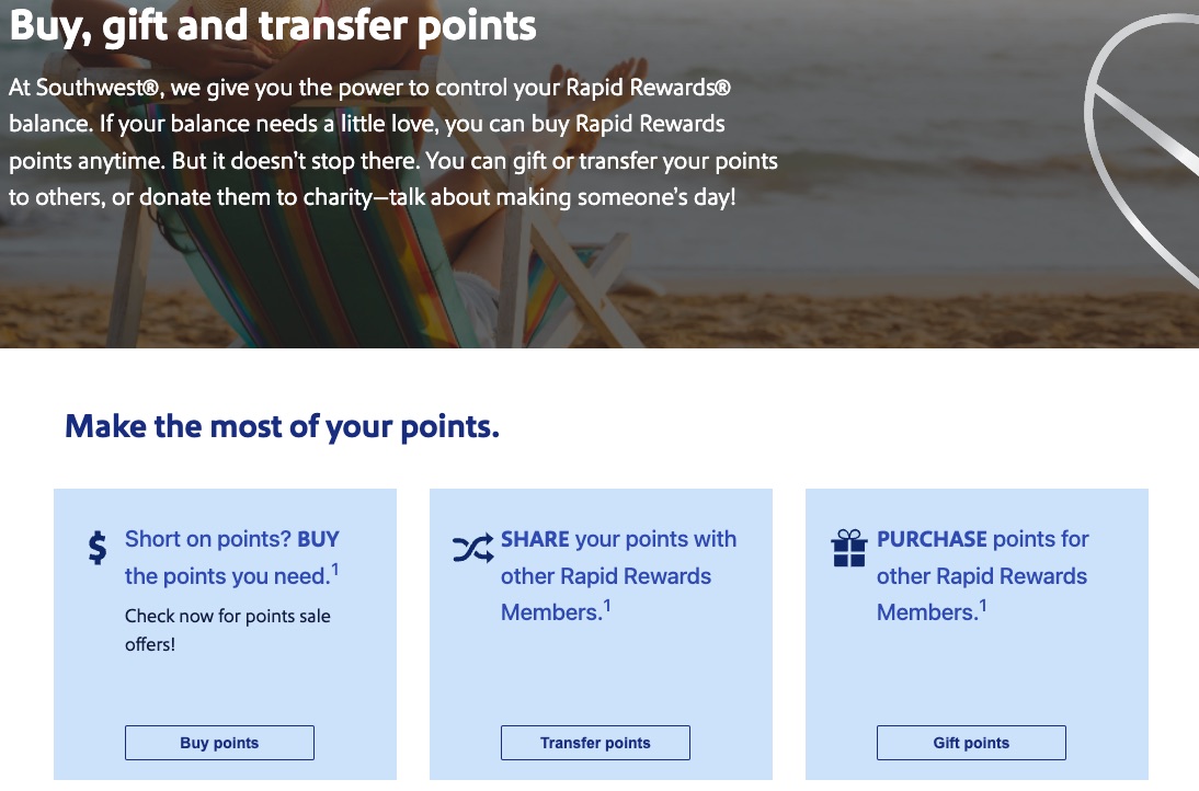 Southwest Miles Transfer
