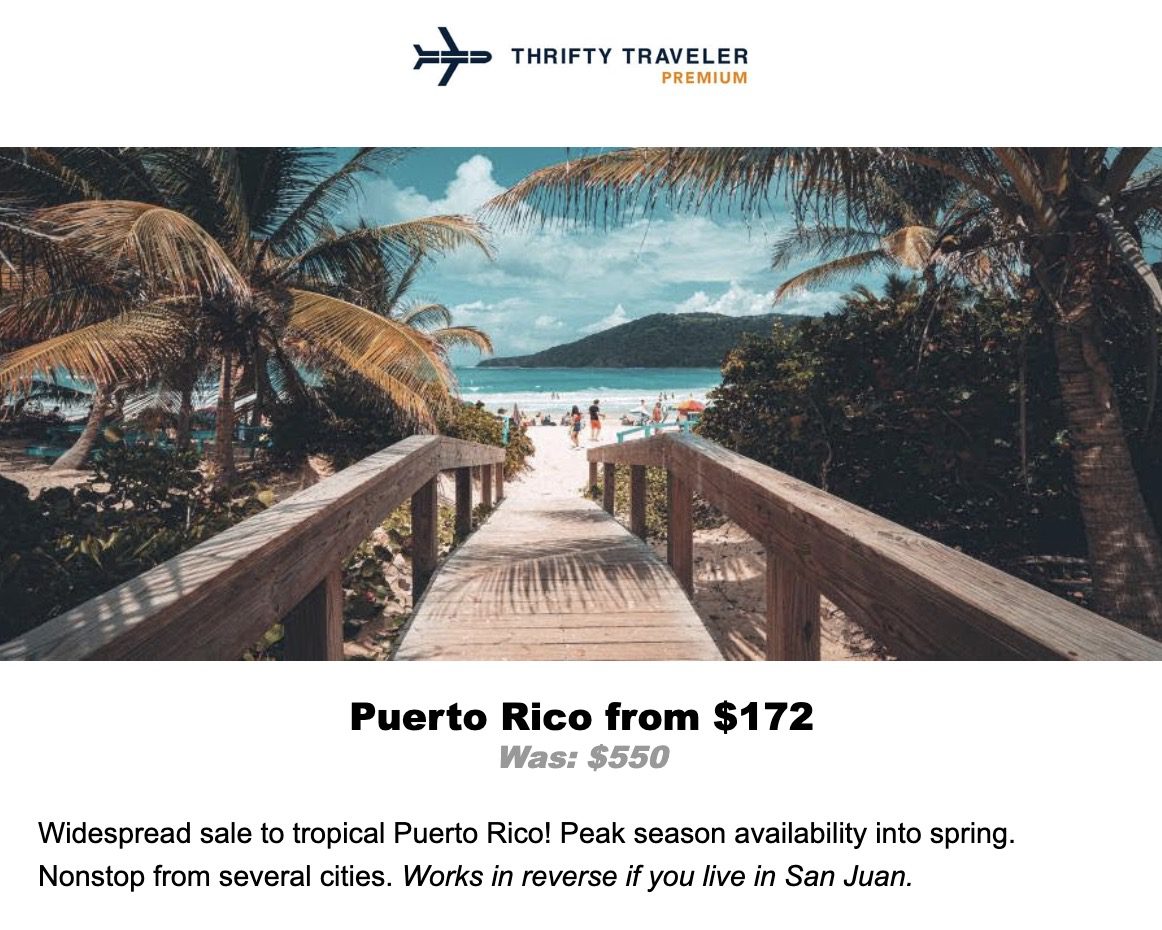 Puerto Rico flight deal