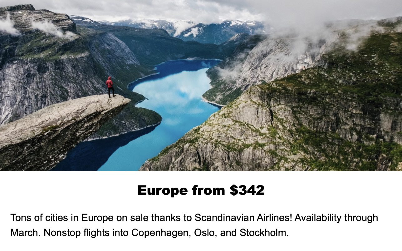 Cheap Flights to scandinavia