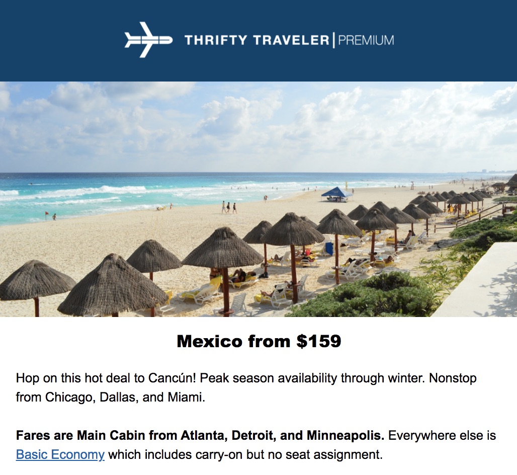 Mexico flight deal